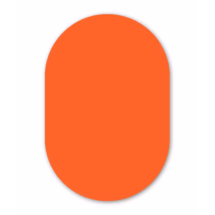 Vivid - Amber - Oranje Wandcirkel Ovaal Aluminium middel 839 -3d