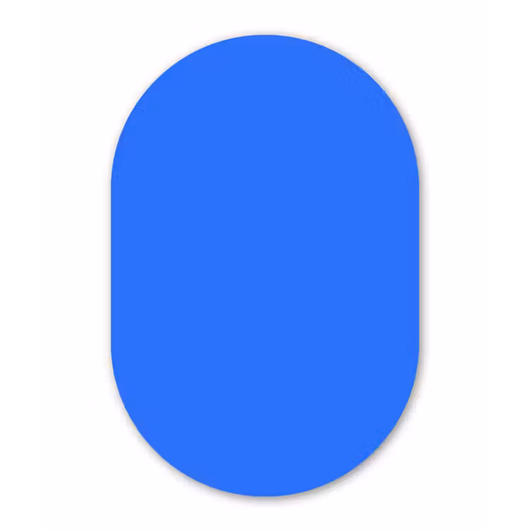 Vivid - Cobalt - Blauw Wandcirkel Ovaal Aluminium middel 839 -3d