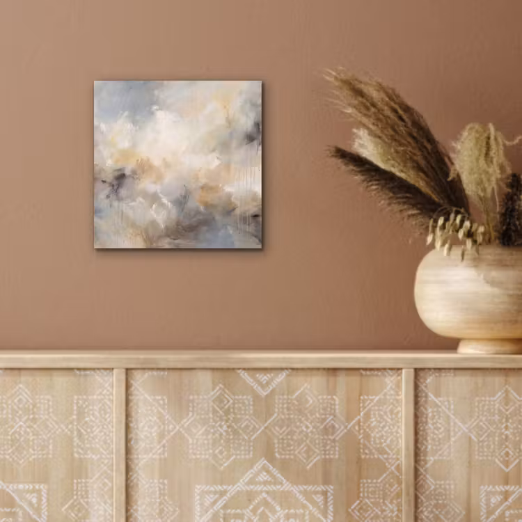 Abstract - Wolken - Sfeervol - Beige - Grijs aluminium wit klein -sfeer4