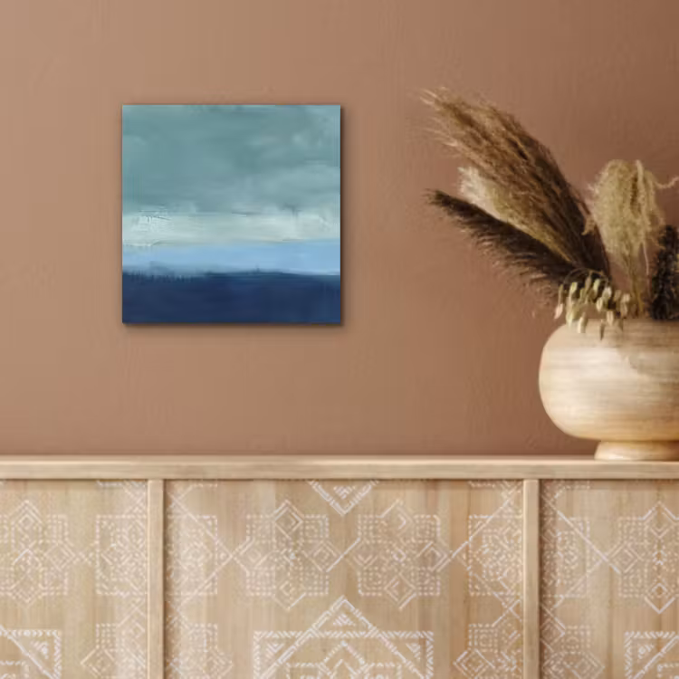 Abstract - Lagen - Rust - Modern - Blauw aluminium wit klein -sfeer4