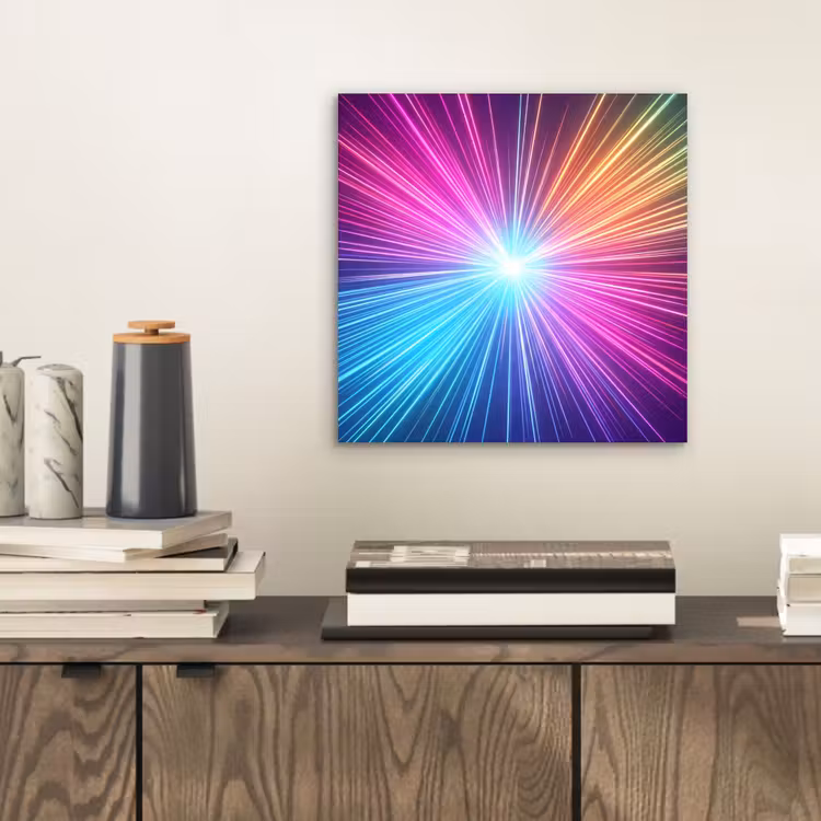 Abstract - Light - Burst - Modern - Colorful aluminium wit klein -sfeer1