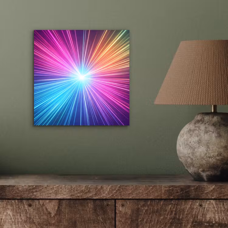 Abstract - Light - Burst - Modern - Colorful aluminium wit klein -sfeer2