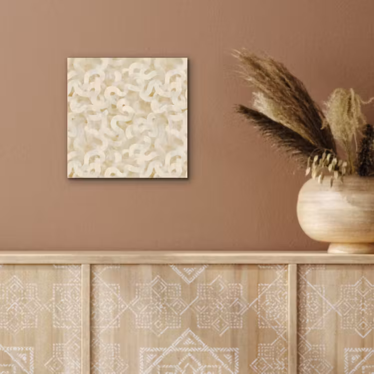Abstract - Lijnen - Beige aluminium wit klein 46 -sfeer4