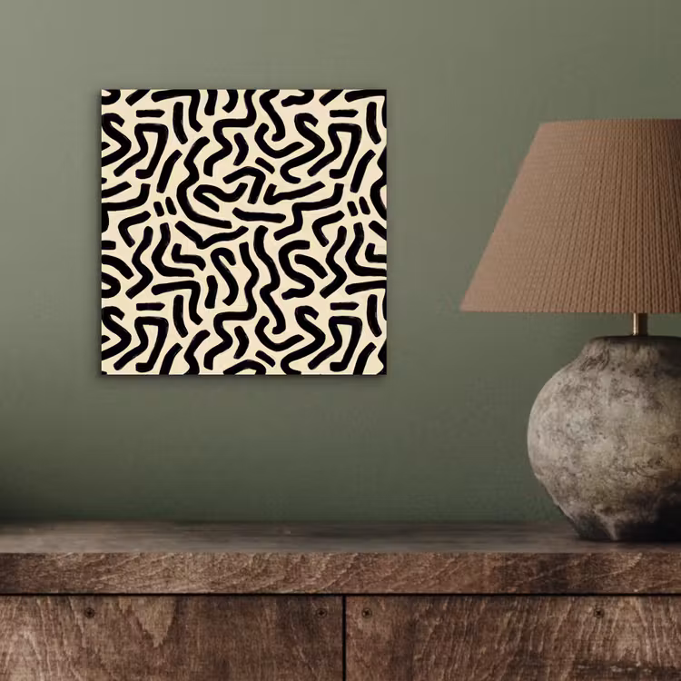 Abstract - Lijnen - Zwart aluminium wit klein 46 -sfeer2