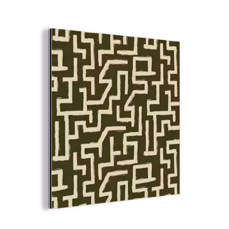 Abstract - Lijnen - Groen aluminium wit klein 46 -3d