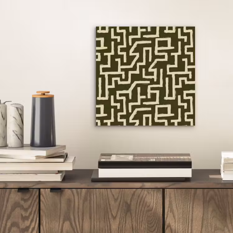 Abstract - Lijnen - Groen aluminium wit klein 46 -sfeer1