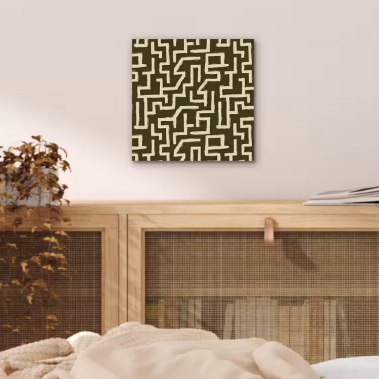 Abstract - Lijnen - Groen aluminium wit klein 46 -sfeer3