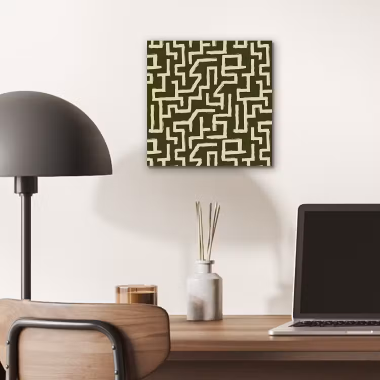 Abstract - Lijnen - Groen aluminium wit klein 46 -sfeer5