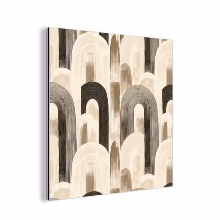 Abstract - Patroon - Bogen aluminium wit klein 46 -3d