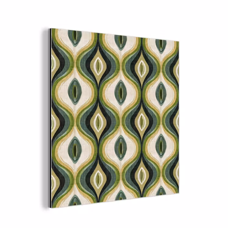 Abstract - Ritmisch - Groen aluminium wit klein 46 -3d