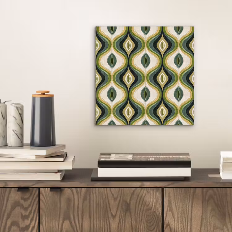 Abstract - Ritmisch - Groen aluminium wit klein 46 -sfeer1
