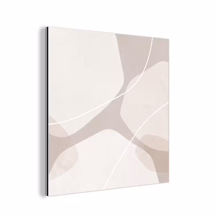 aluminium wall art - Abstract - Shapes - Beige - Abstract - Vormen - Beige aluminium wit klein