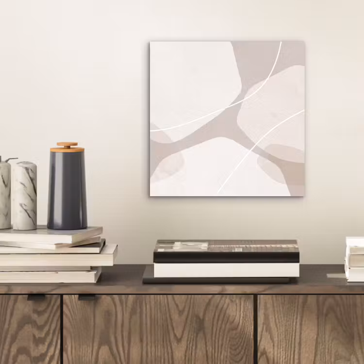 aluminium wall art - Abstract - Shapes - Beige - Abstract - Vormen - Beige aluminium wit klein
