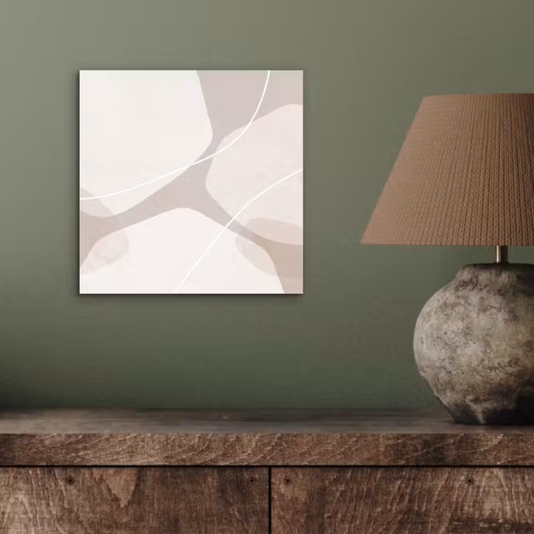 aluminium wall art - Abstract - Shapes - Beige - Abstract - Vormen - Beige aluminium wit klein