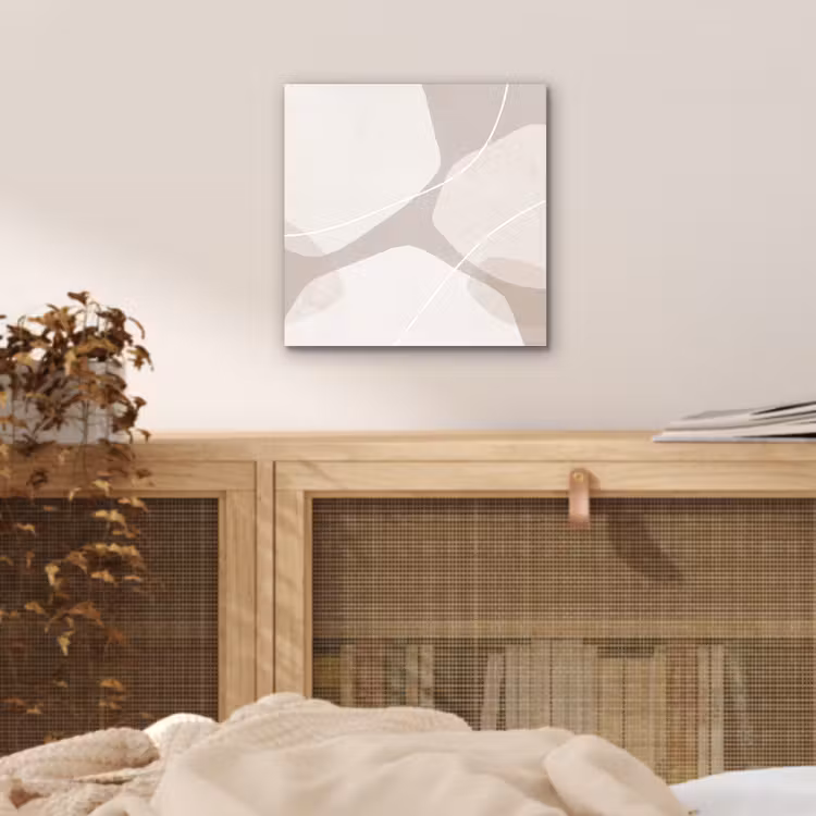 aluminium wall art - Abstract - Shapes - Beige - Abstract - Vormen - Beige aluminium wit klein