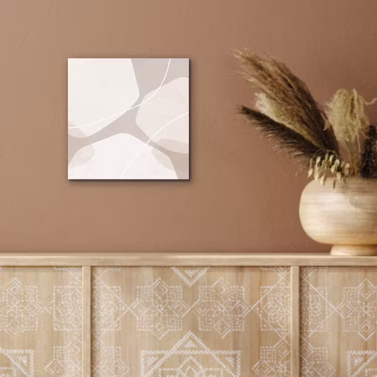 aluminium wall art - Abstract - Shapes - Beige - Abstract - Vormen - Beige aluminium wit klein