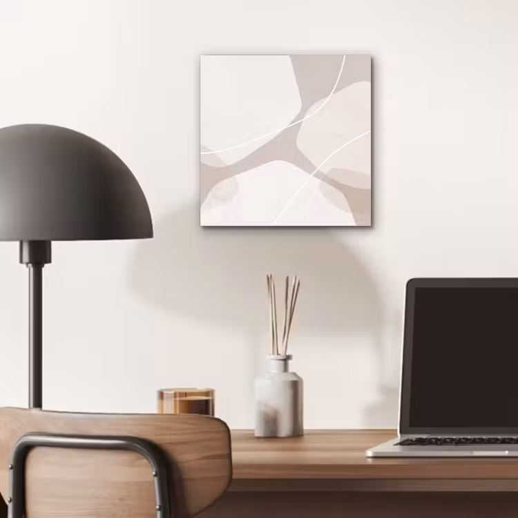 aluminium wall art - Abstract - Shapes - Beige - Abstract - Vormen - Beige aluminium wit klein
