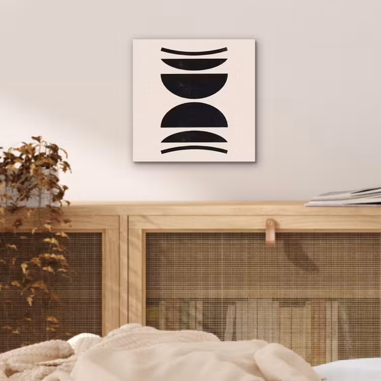 aluminium wall art - Abstract - Shapes - Black - Abstract - Vormen - Zwart aluminium wit klein