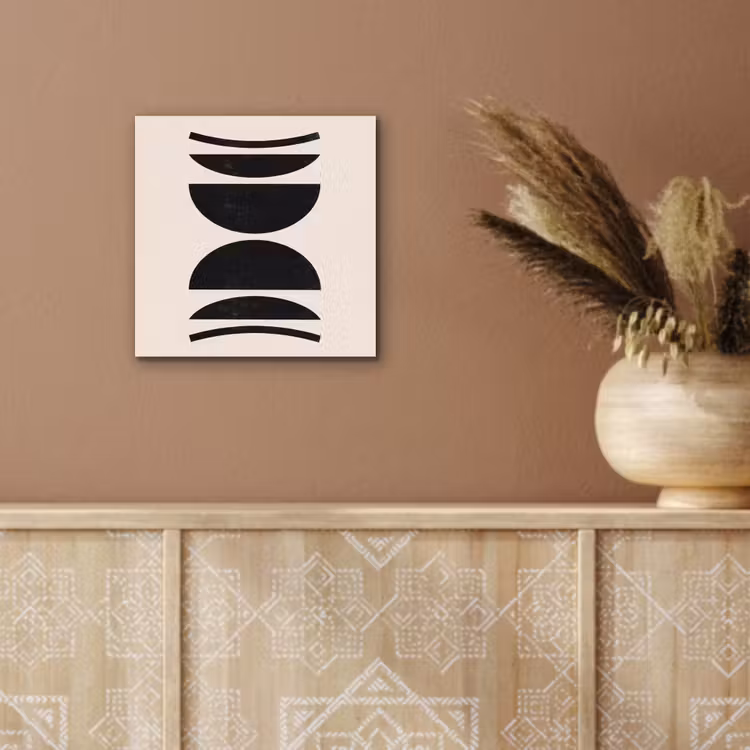 aluminium wall art - Abstract - Shapes - Black - Abstract - Vormen - Zwart aluminium wit klein