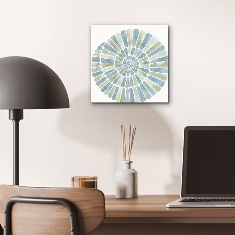Abstract - Spiraal - Patroon - Modern - Blauw-Groen aluminium wit klein -sfeer5