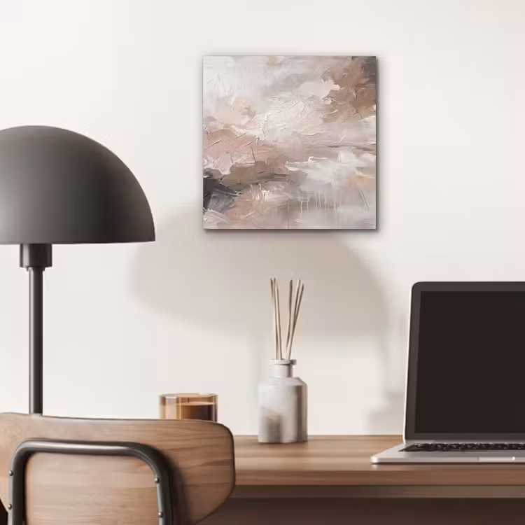 Abstract - Textuur - Kunst - Modern - Beige aluminium wit klein -sfeer5