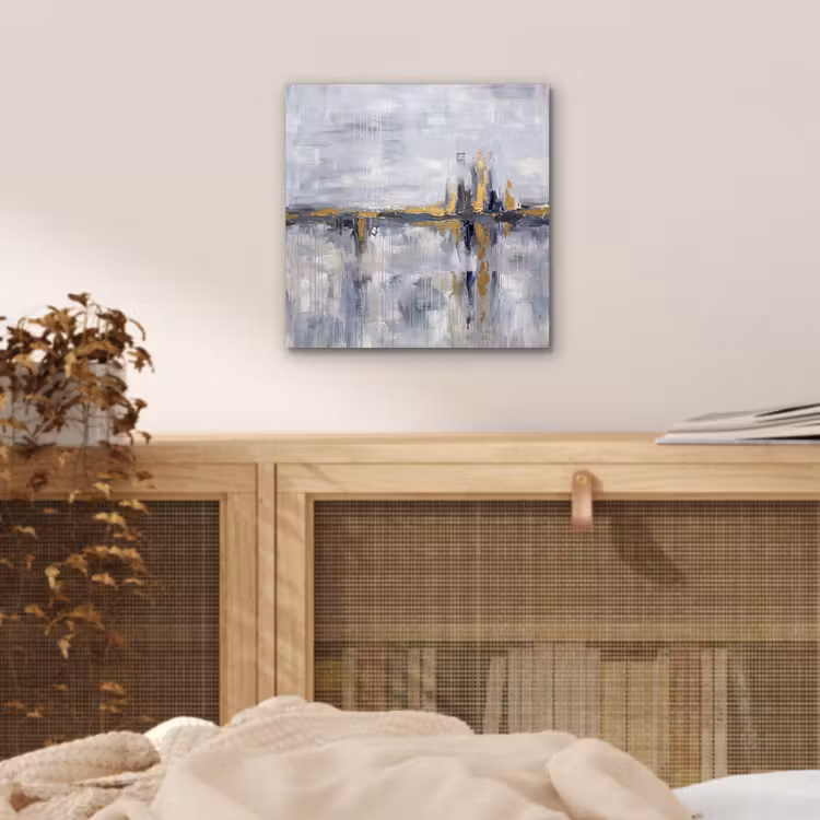 Abstract - Structuur - Goud - Grijs - Modern aluminium wit klein -sfeer3