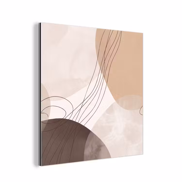aluminium wall art - Abstraction - Beige - Modern - Abstractie - Beige - Modern aluminium wit klein