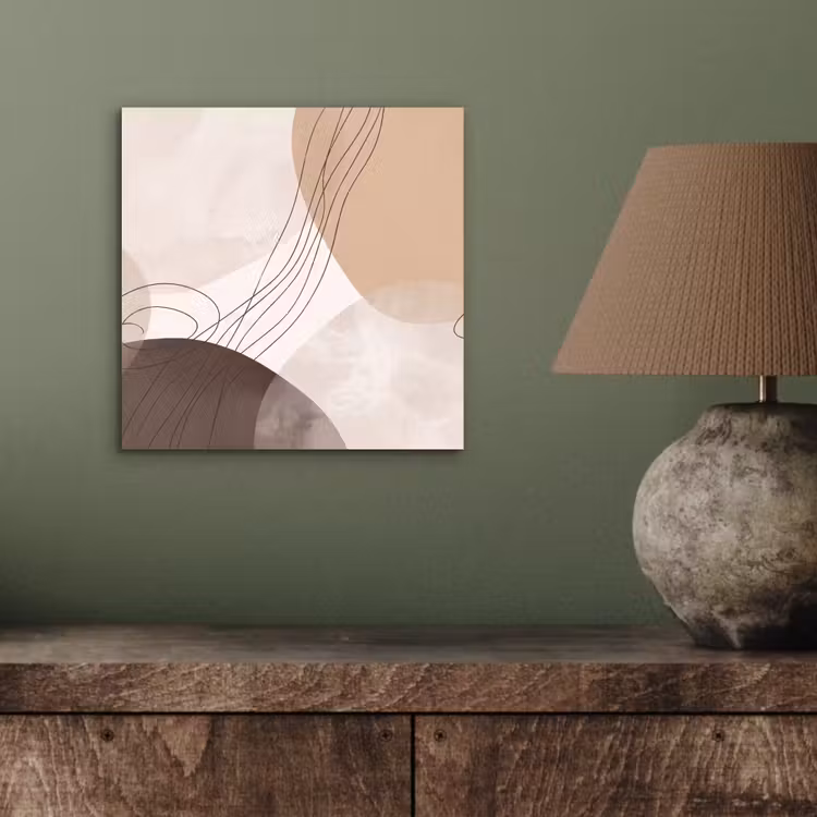 aluminium wall art - Abstraction - Beige - Modern - Abstractie - Beige - Modern aluminium wit klein