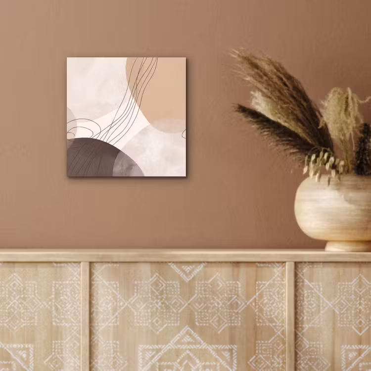 aluminium wall art - Abstraction - Beige - Modern - Abstractie - Beige - Modern aluminium wit klein