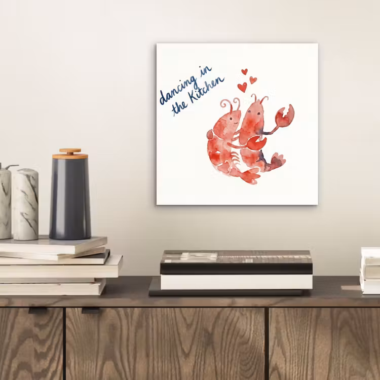 Dier - Dans - Liefde - Waterverf - Rood aluminium wit klein -sfeer1