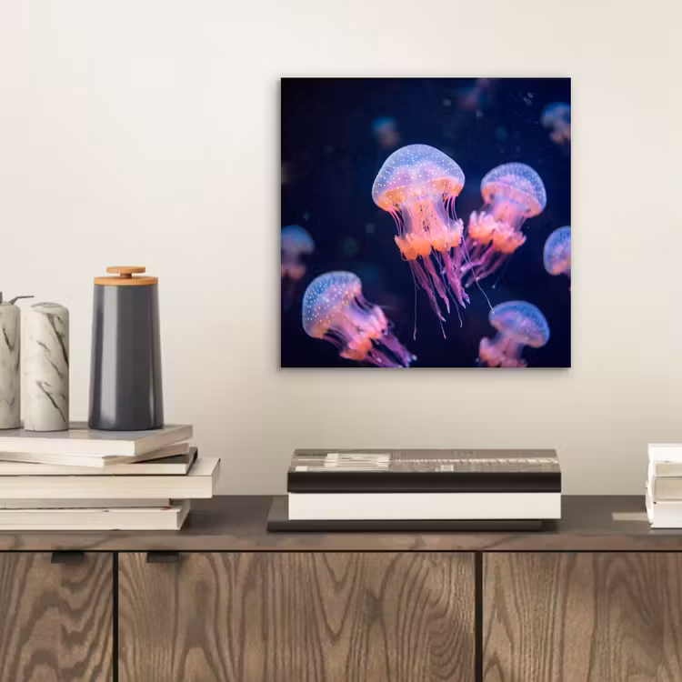Dier - Onderwater - Natuur - Roze - Mysterieus aluminium wit klein -sfeer1