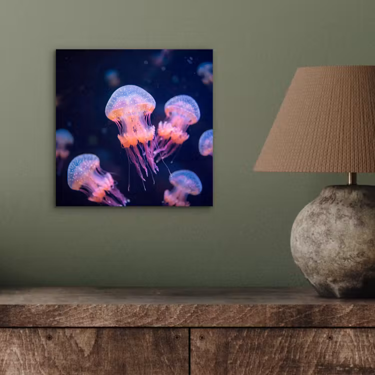 Dier - Onderwater - Natuur - Roze - Mysterieus aluminium wit klein -sfeer2