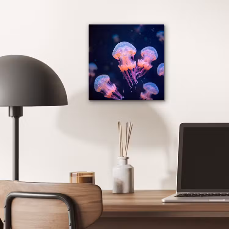Dier - Onderwater - Natuur - Roze - Mysterieus aluminium wit klein -sfeer5
