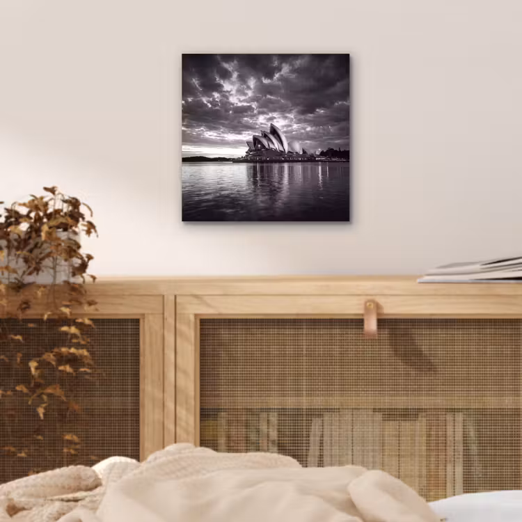 Architectuur - Water - Stad - Modern - Zwart-wit aluminium wit klein -sfeer3