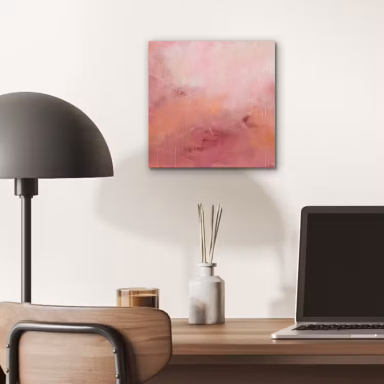 Kunst - Vloeiend - Pastel - Abstract aluminium wit klein -sfeer5