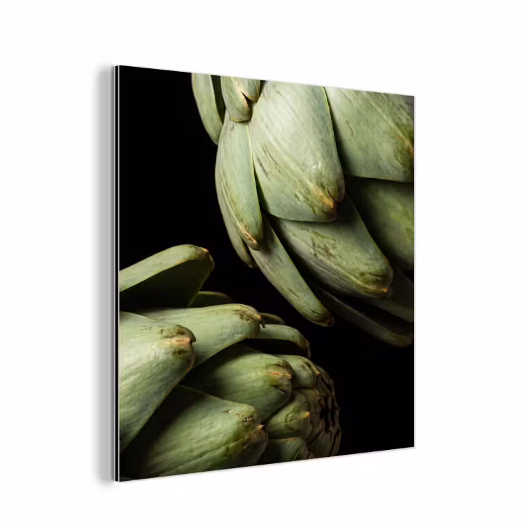 aluminium wall art - Artichoke - Green - Food - Artisjok - Groen - Eten aluminium wit klein