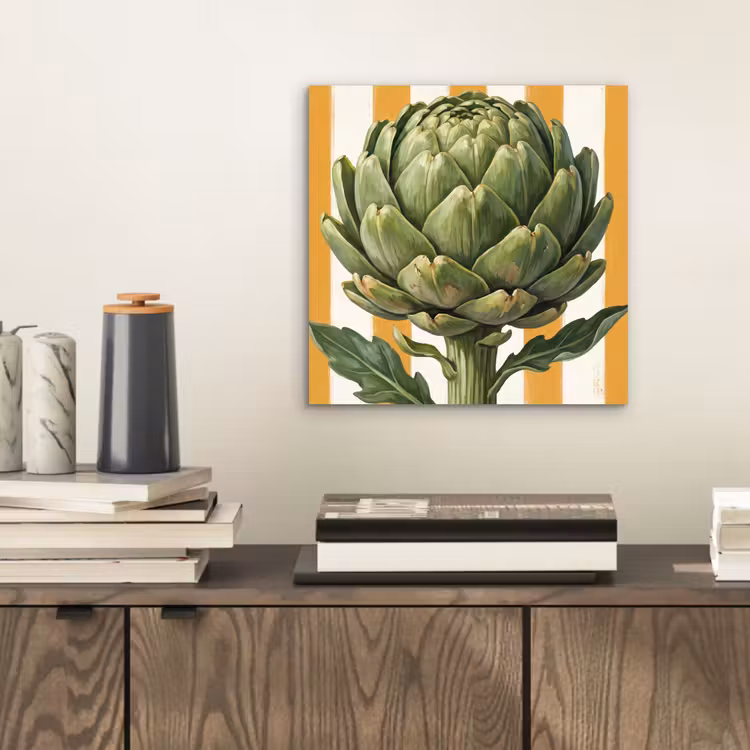 aluminium wall art - Artichoke - Modern - Vegetable - Artisjok - Modern - Groente aluminium wit klein