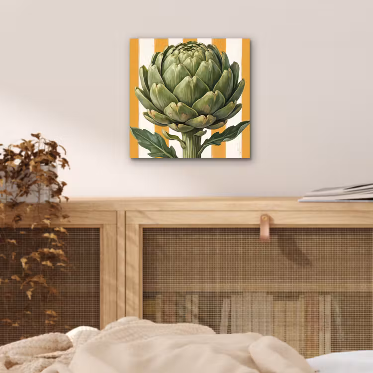 aluminium wall art - Artichoke - Modern - Vegetable - Artisjok - Modern - Groente aluminium wit klein