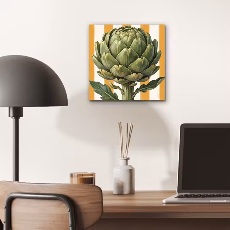 aluminium wall art - Artichoke - Modern - Vegetable - Artisjok - Modern - Groente aluminium wit klein