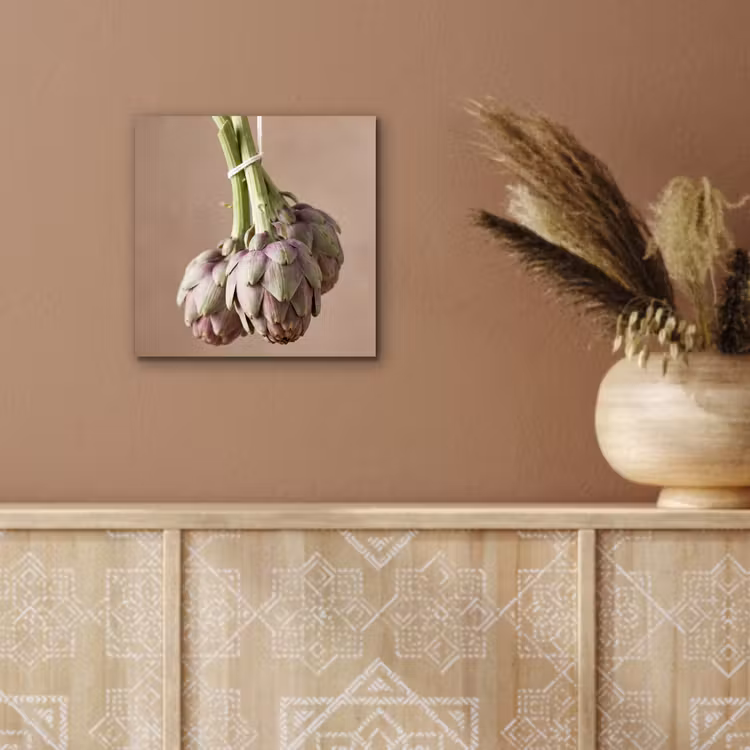 aluminium wall art - Artichokes - Hanging - Vegetables - Artisjokken - Hangend - Groenten aluminium wit klein