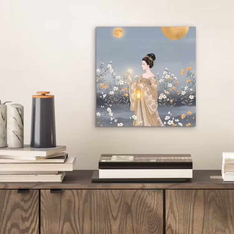 Aziatisch - Vrouw - Kimono aluminium wit klein -sfeer1