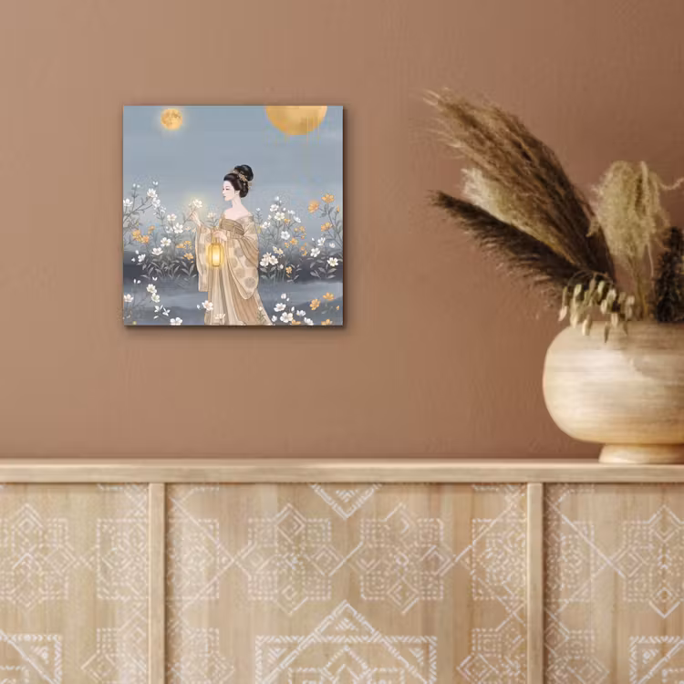 Aziatisch - Vrouw - Kimono aluminium wit klein -sfeer4