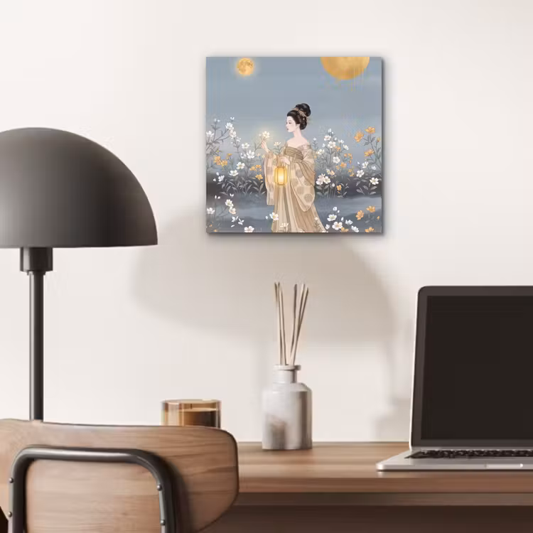 Aziatisch - Vrouw - Kimono aluminium wit klein -sfeer5