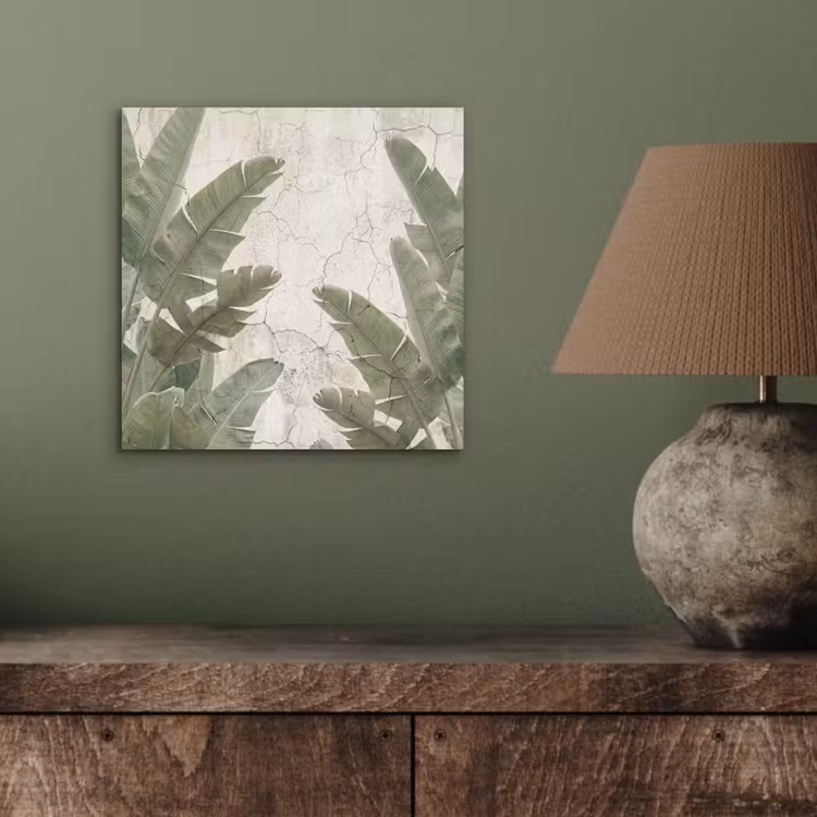 Bananenbladeren - Beton - Groen aluminium wit klein -sfeer2
