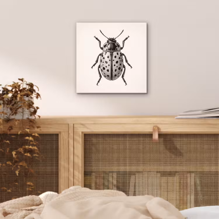 Kever - Insect - Vintage aluminium wit klein -sfeer3