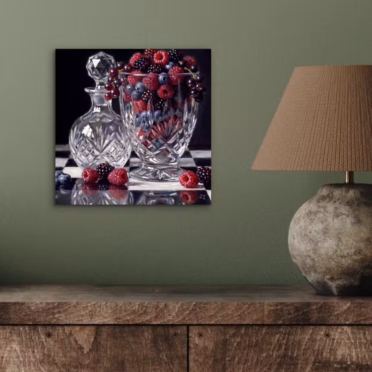 aluminium wall art - Berries - Crystal - Still Life - Bessen - Kristal - Stilleven aluminium wit klein
