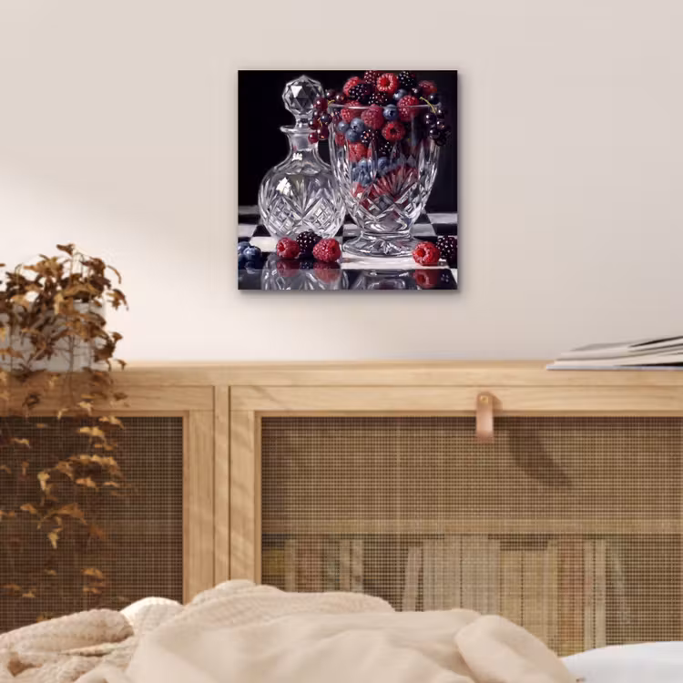 aluminium wall art - Berries - Crystal - Still Life - Bessen - Kristal - Stilleven aluminium wit klein
