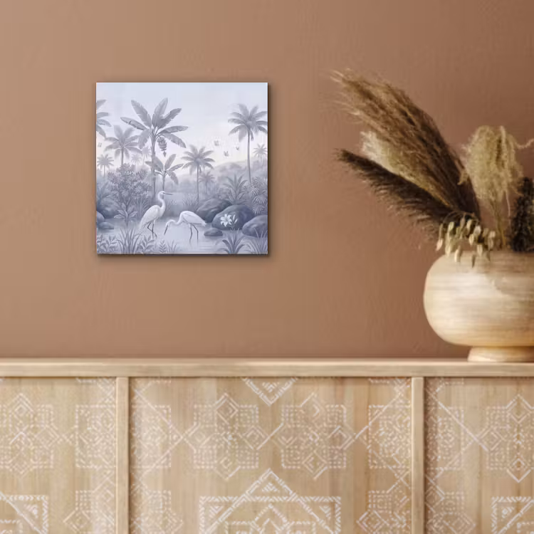 Vogel - Water - Tropisch - Natuur - Blauw aluminium wit klein -sfeer4