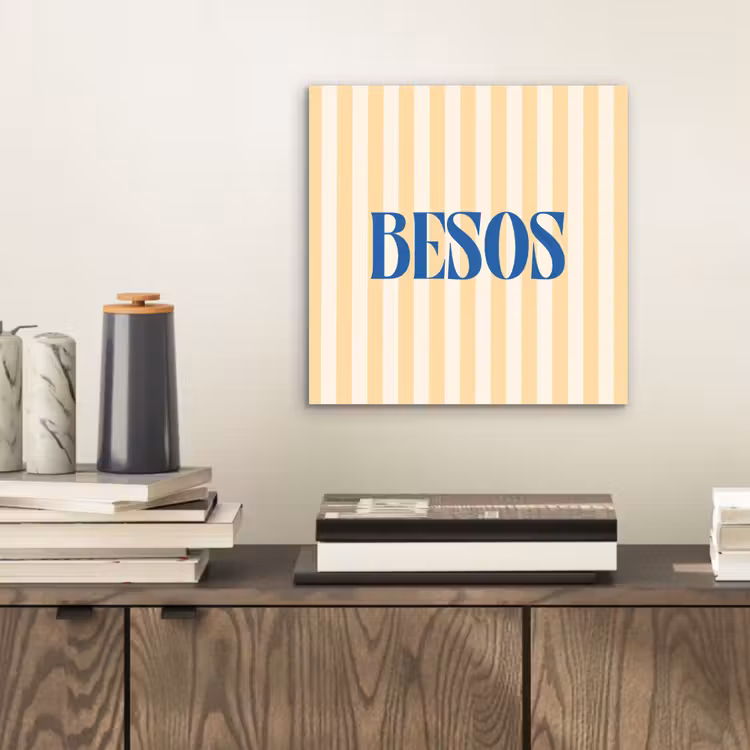 Blauw - Geel - Strepen - Besos aluminium wit klein -sfeer1