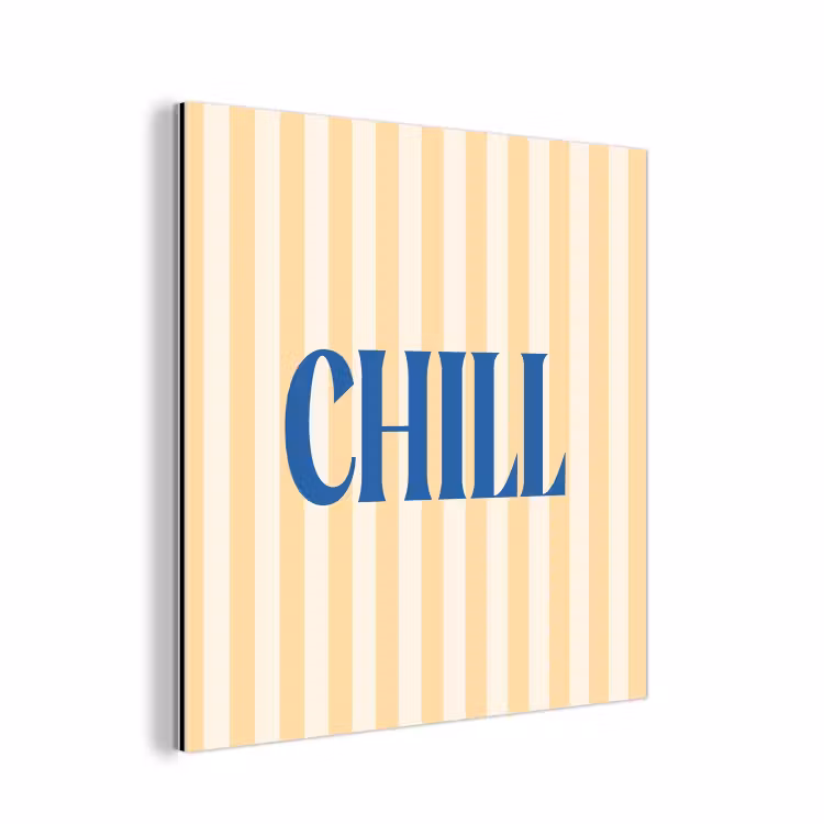 Blauw - Geel - Strepen - Chill aluminium wit klein -3d